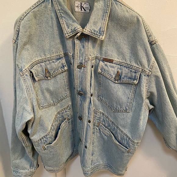 Vintage Calvin Klein Light Blue Denim Jacket - Picture 1 of 16